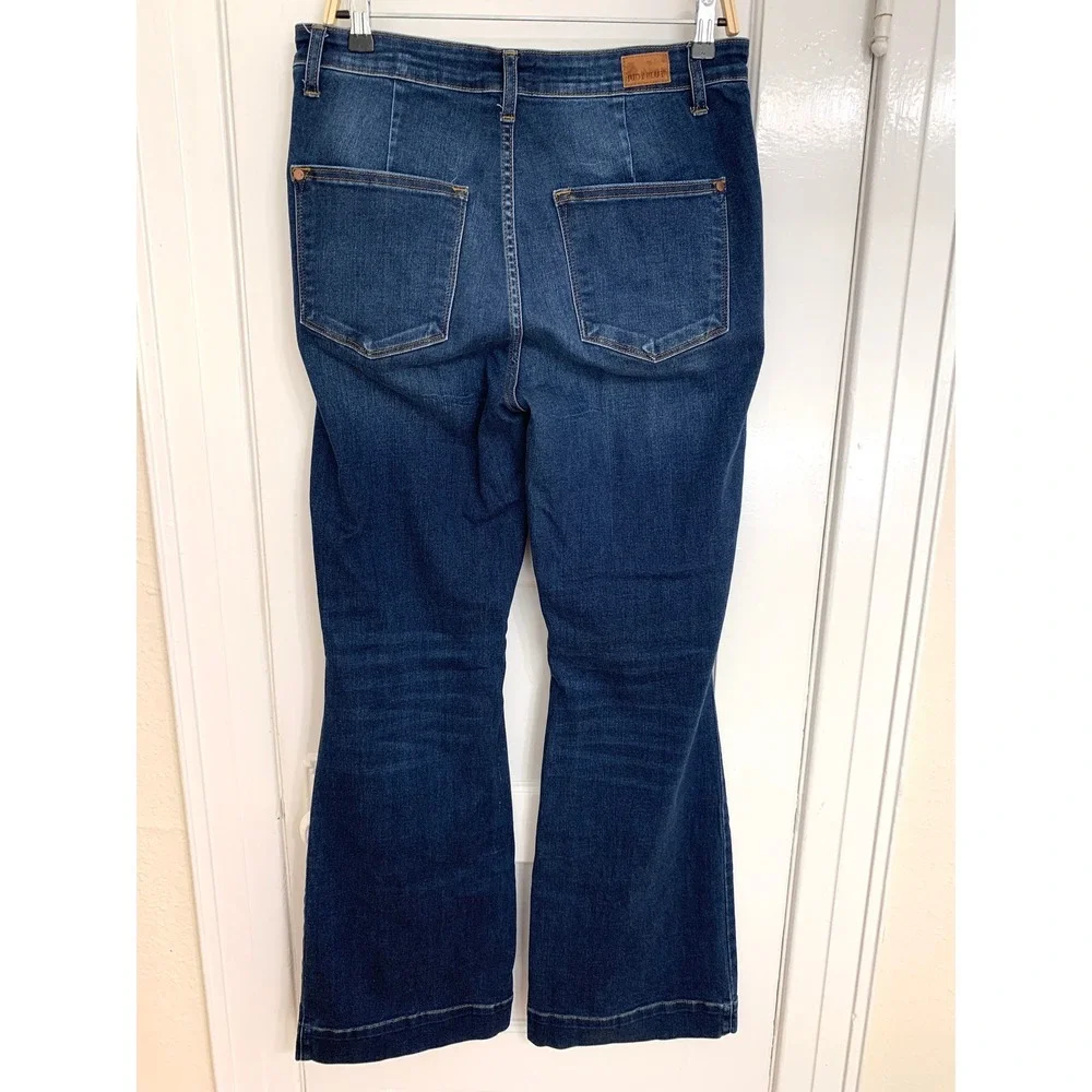 Judy Blue Flare Front Side Welt Pockets Jeans 13/31 Inseam 32